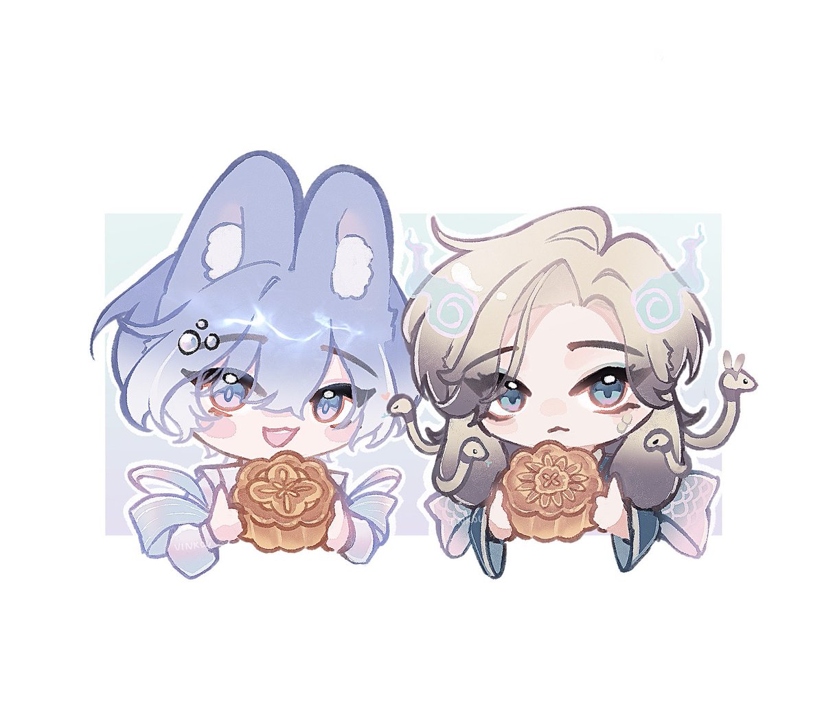 vinchrar's tweet photo. Moon bunniess ˖꒰ᐢ. .ᐢ꒱˚˳🥮
#Canversea #Aurtistry https://t.co/fVSmvsYiO2