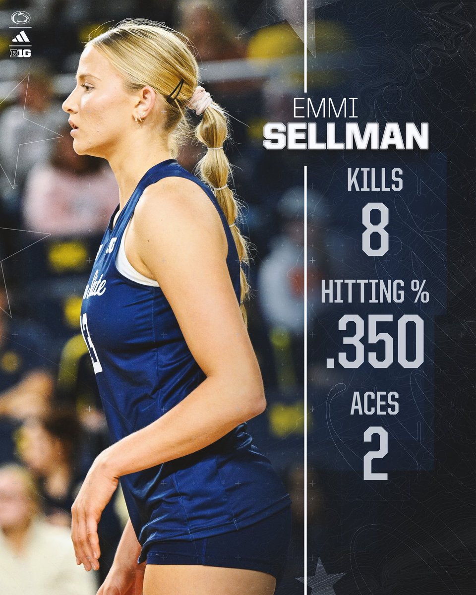 PennStateVBALL's tweet photo. B1G numbers in a 3-1 win at Michigan 📈 

#WeAre https://t.co/LfvVfZwHbT