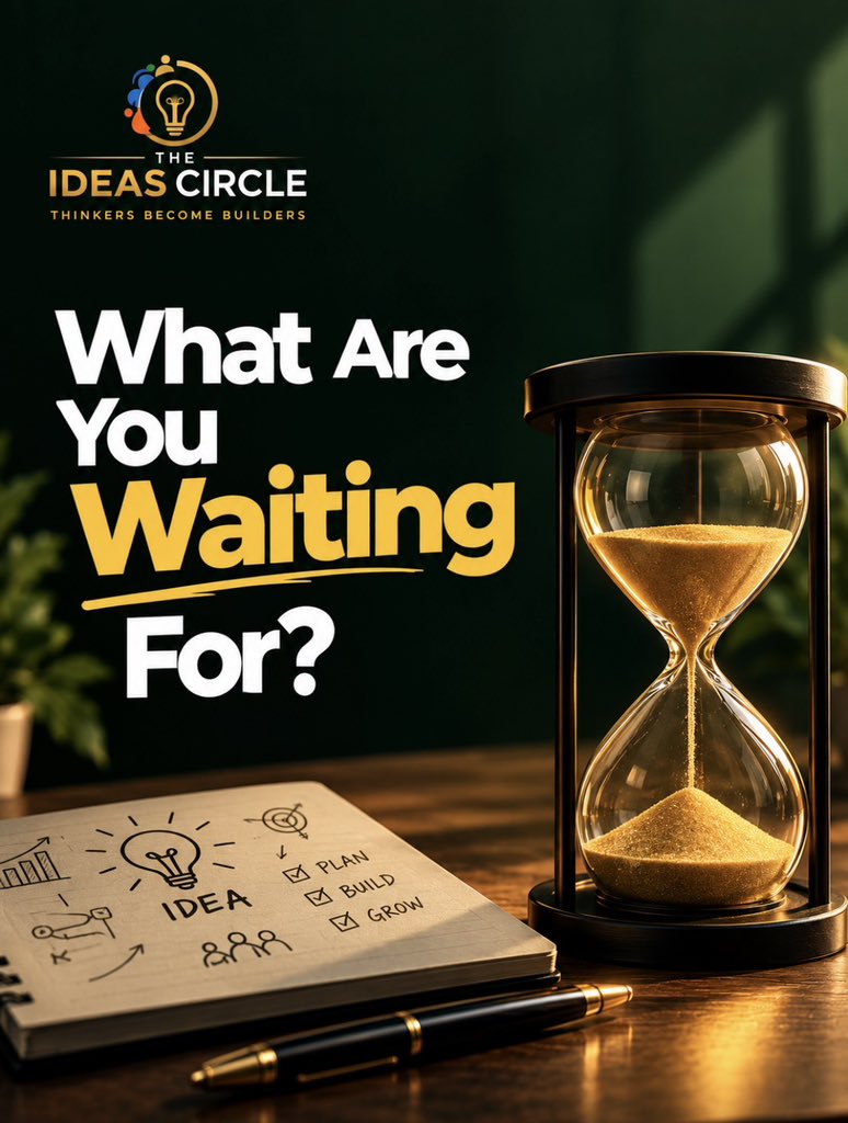 TheIdeasCircle's tweet photo. You have an idea. You’ve probably thought about it more times than you can count.

But somehow, you’re still waiting. Waiting for the “right time”

Maybe what your idea needs is a first step. Start small

Because an idea in your head has potential. An idea in action has evidence https://t.co/BVoHHZbnTB