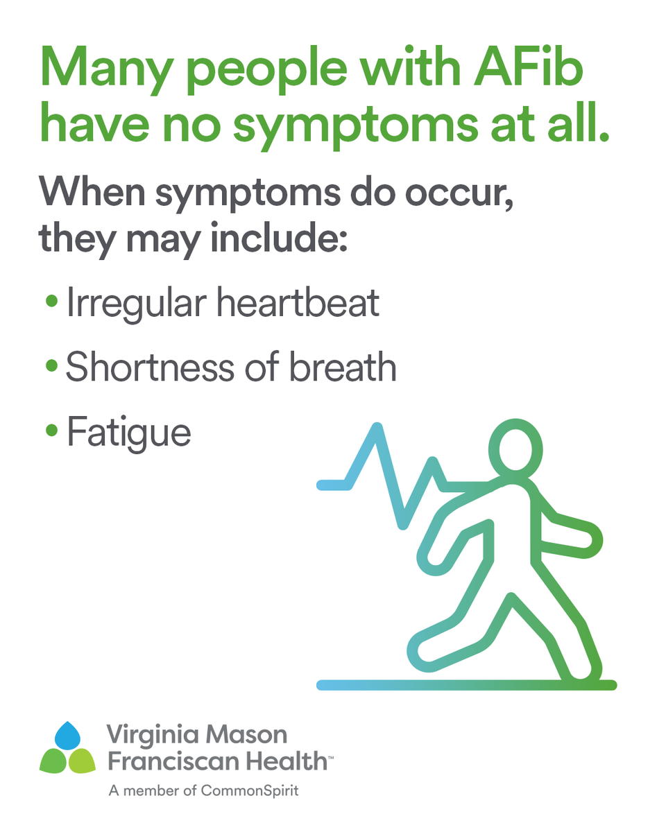 VMFHealth's tweet photo. AFib is a silent condition. Many people have atrial fibrillation without experiencing any symptoms at all. You could be living with AFib and not even know it.

Early detection saves lives.

Learn more about AFib at https://t.co/UIzbXXg12Q https://t.co/Q14kSVrPv3