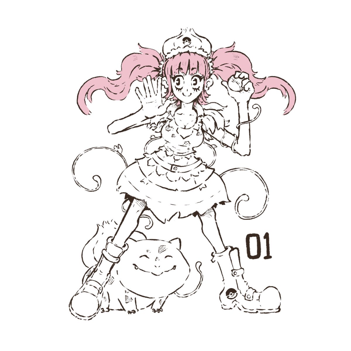 SadFishArt's tweet photo. Ok I’m going go try this, no daily though haha 
Perona Bulbasaur trainer 1/150

#ONEPIECE〜 #Pokémon #perona https://t.co/Xf6r0976oh