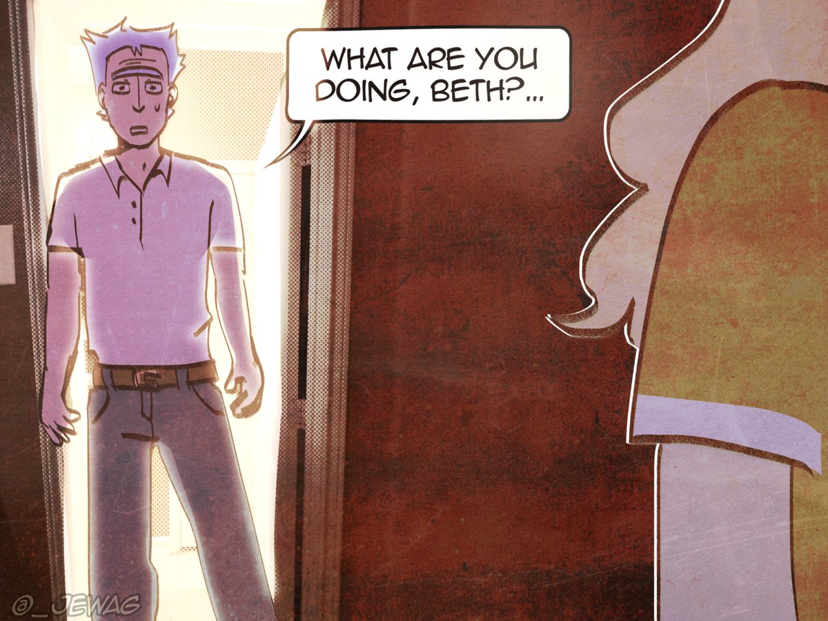 _jewag's tweet photo. (1/5) it’s fun to hc space beths streak is natural and she just doesnt bother to chop the discolouration off

#rickandmorty https://t.co/0i5mx4yo8e