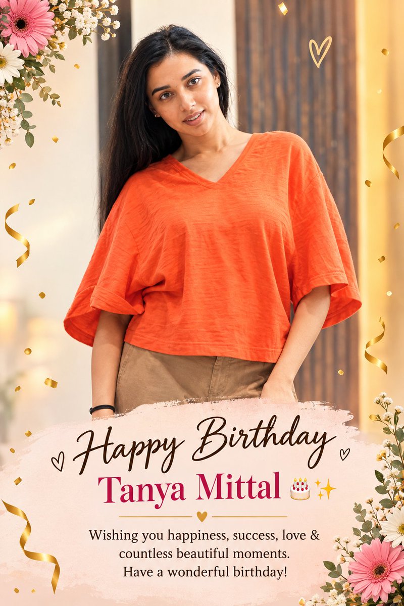 SadanaNand92804's tweet photo. “Happy Birthday, Tanya! 🥰✨ May your special day be filled with endless smiles, beautiful moments, lots of love, and all the happiness your heart can hold. Keep shining, keep smiling, and keep spreading your lovely vibes! 🌸🎀🎉💫”
HBD QUEEN TANYA MITTAL https://t.co/0uBv2i1RpX