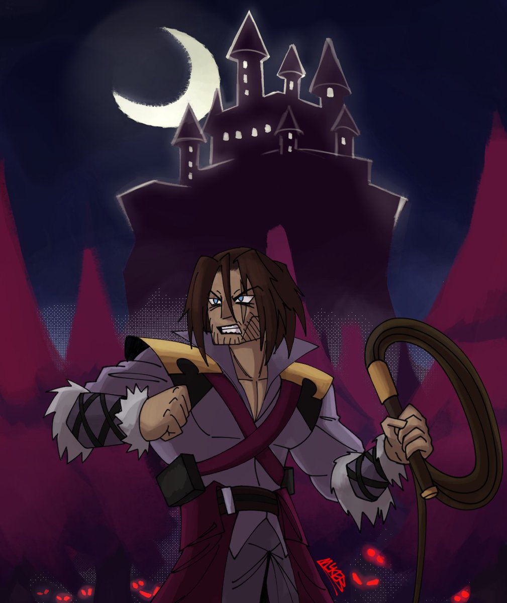 AbobraSpooky's tweet photo. It’s Castlevania’s anniversary, and while I haven’t created much new art for it recently, I’m going to repost some of my older pieces to celebrate the franchise. It opened so many doors for me regarding commissioned work; if it weren't for those early commissions, I wouldn't be illustrating for RPG books today.