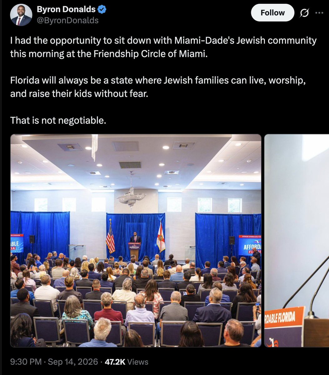 Florida1stMike's tweet photo. Would you rather attend:

>Jolly 'interfaith prayer breakfasts'
>Byron 'Jewish Friendship Circles'
>Fish mass https://t.co/5XBwy5xZP2