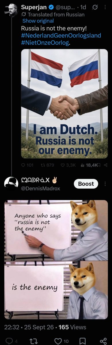 DennisMadrox's tweet photo. En deze reactie ging dan net iets te ver blijkbaar.
Rare jongens die #putinpijpers https://t.co/UPzT8ZK77Y