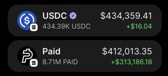 KazeCreations's tweet photo. 几周前我就在这里发过 $PAID

说真的 连我自己都没想到这东西后面还能跑这么狠 最近直接冲到了 $52M 市值

我当时只买了 $38K

现在这笔已经给我赚了 $450K+

从上次发它到现在 这袋子基本一直在变大

一只 memecoin 隔几周还能继续往口袋里塞钱

这市场有时候真的离谱得不像真的 https://t.co/USLBHDVjln