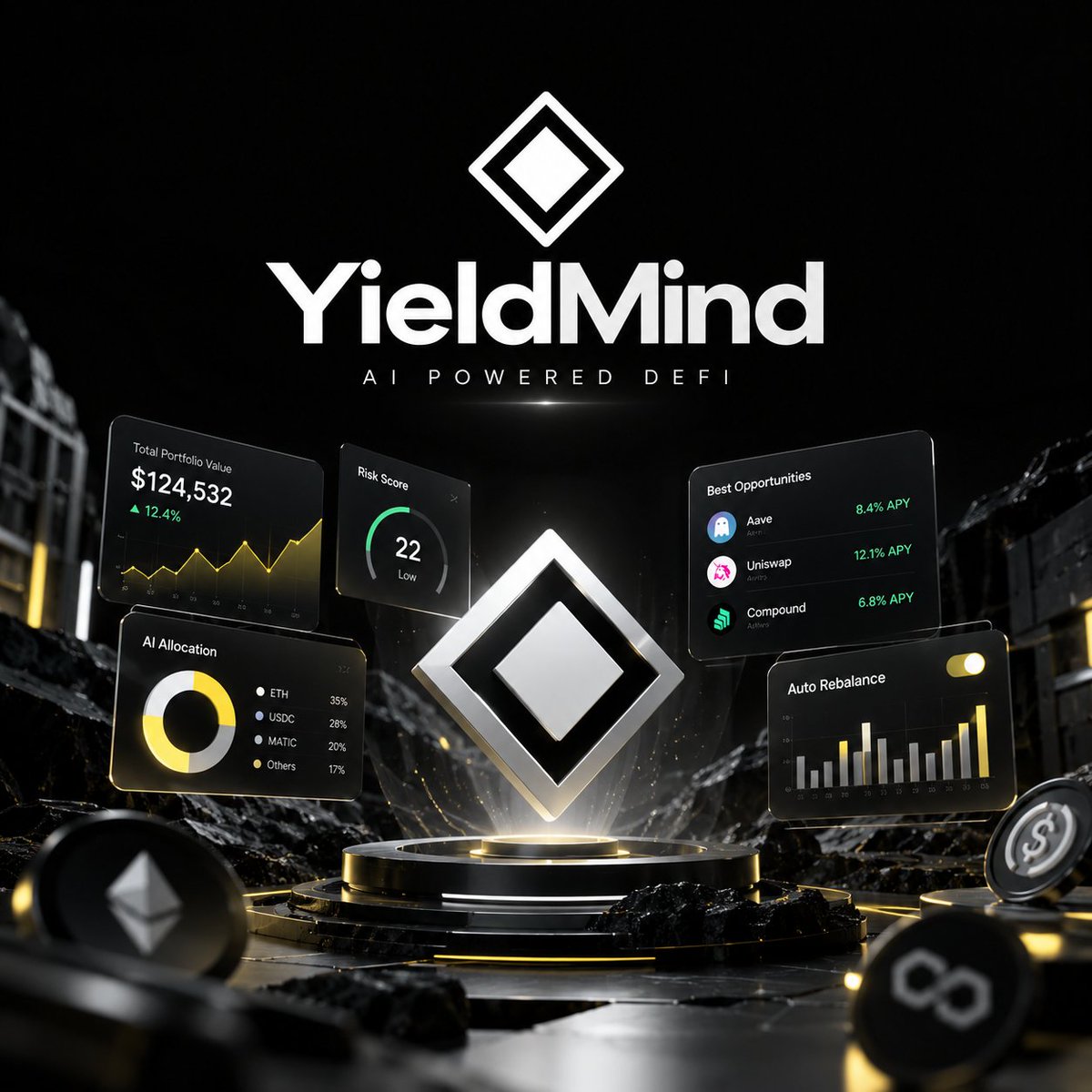 YieldMindtg1f's tweet photo. YieldMind
AI-powered DeFi portfolio optimization.
Analyze your portfolio.
Understand risk.

Find opportunities.
Optimize allocation.
AI × DeFi × Autonomous Execution https://t.co/PF5fJgJnqp