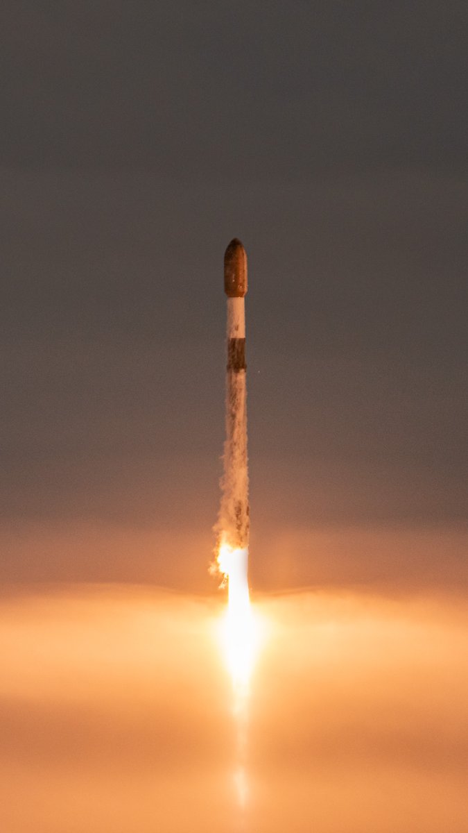 SpaceX's tweet photo. Falcon 9 launches USSF-385 to orbit from pad 4E in California https://t.co/gEmvXTvgYz