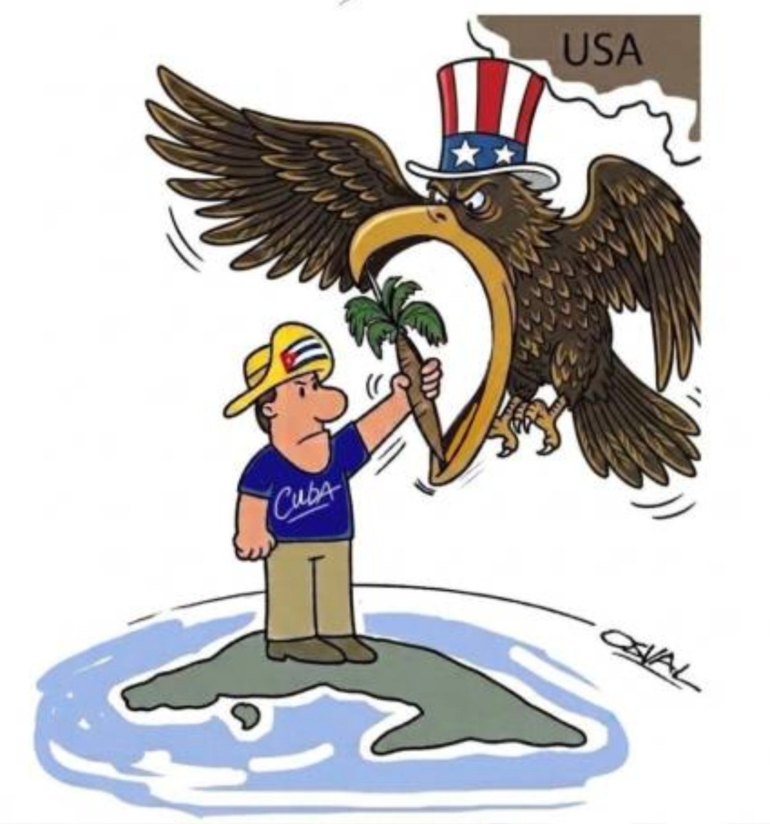 PartidoPCC's tweet photo. Cualquier observador mínimamente informado comprende el sentido fantasioso y malvado de presentar a una nación en desarrollo como #Cuba, relativamente pequeña y con una economía de modesto desempeño, como una amenaza a la mayor potencia nuclear, militar, tecnológica y económica del planeta».

¡#CubaNoEsUnaAmenaza, el bloqueo sí!