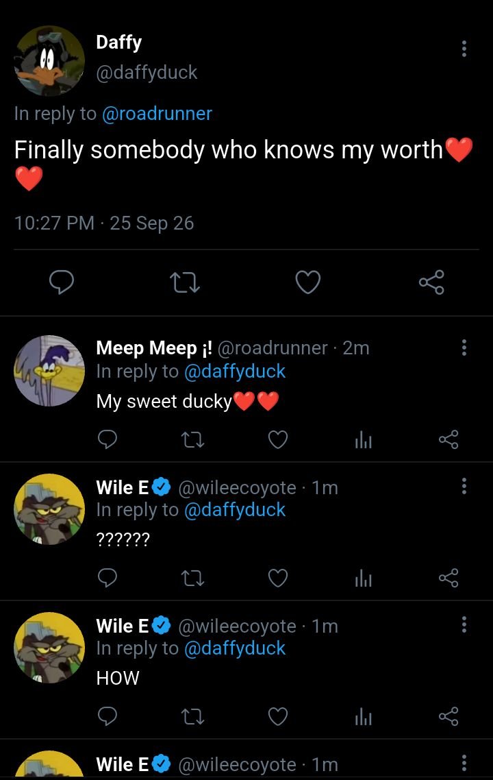 maychii_mo's tweet photo. Twinote you are forever my goat #daffroad #wileecoyote #bugsbunny (#wilebugs?) #looneytunes 
Prob out of character idc https://t.co/d5Vhk1EMBX
