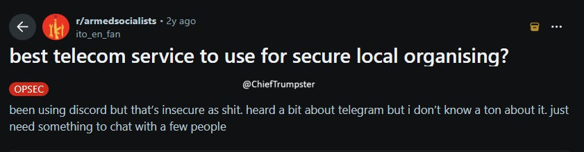 ChiefTrumpster's tweet photo. I also am calling on the @FBIDirectorKash @FBI @FBI_Response @DOJRR47 @DOJNatSec @DHSgov @HSI_HQ @dojphofficial to shut down the Armed Socialist Reddit page as well as any encrypted channels Carter created.

This is where people like Carter organize &amp; most importantly, mobilize. https://t.co/CAyiBA8VTP