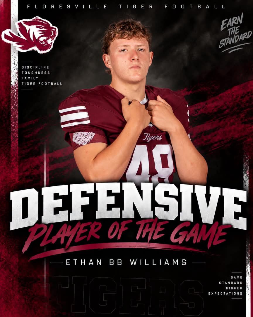 BB_Williams_FB's tweet photo. Great team win over JFK, 67-3! Proud to help our team start district play 1-0. Honored to be named Defensive Player of the Game.

LB/EDGE #48
📊 Week 5:
• 3 Solo Tackles
• 10 Assists

Excited to keep improving each week and help our team continue stacking wins. #TTP #AGTG

@IlyanMartinez @Coach_Aguero @TheMattValadez @FHS_Tiger_FB @TheProgram2015 @prospects_texas @CoachPerrone @HSFBRecruitRprt @MyRecruits_ @RMGNIL