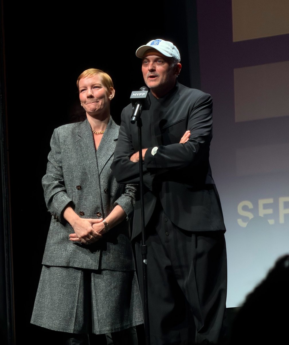 AwardsWatchErik's tweet photo. Sandra Hūller and director Markus Schleinzer introduce ROSE at @TheNYFF https://t.co/EAPOG03odt