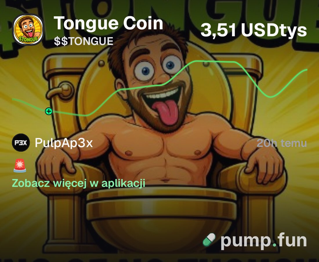 tonguesoll's tweet photo. https://t.co/iKLQJUhHj3

$TONGUE🚀 https://t.co/IqIjpHr860