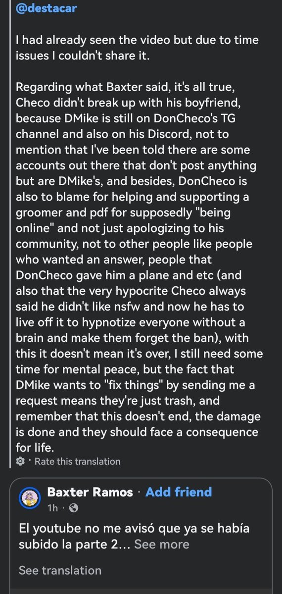 FatalSans_y's tweet photo. People get brainwashed by porn.

Also lmao Imagine trying to "fix things" now the moment you get exposed 

I can already tell Doncheco and dmike won't last long OR last long if doncheco enables his groomer partner to groom more minors 🥀💀 https://t.co/zHxj9twKdx