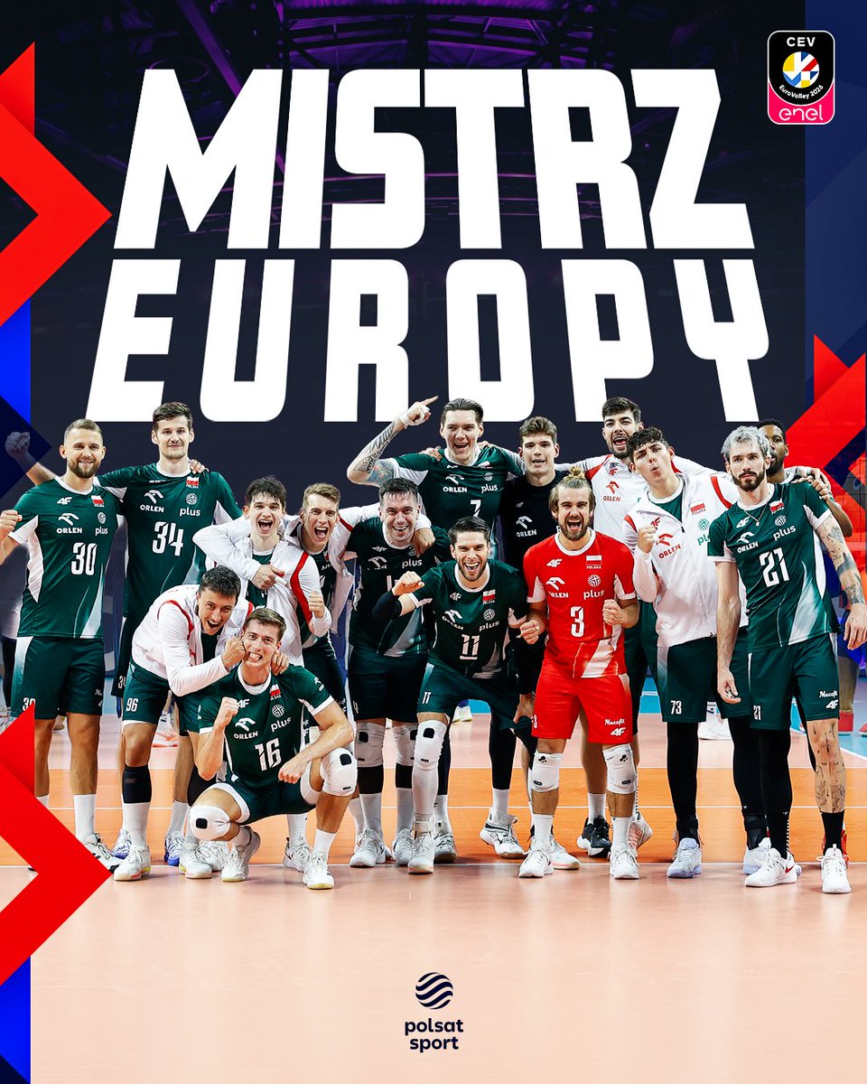 polsatsport's tweet photo. POLSKA MISTRZEM EUROPY 🏆🏐

#EuroVolleyM https://t.co/pcs03ShD1O