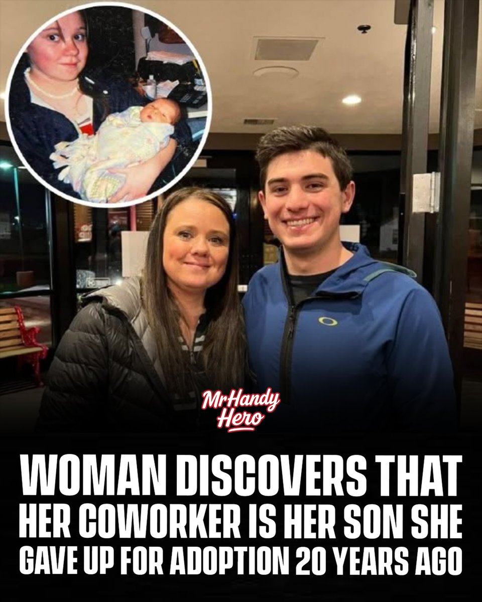 benjaminleeu6qq's tweet photo. A woman discovered her coworker was the son she had placed for adoption 20 years earlier. After tracking him down, Holly Shearer learned that Benjamin had been volunteering at the same hospital where she worked. Their shifts overlapped for years, https://t.co/h8Mp4TMg8N