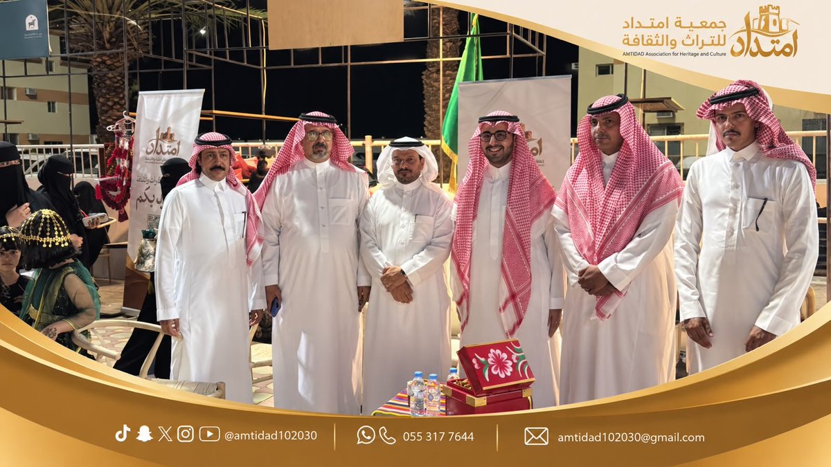 amtidad's tweet photo. تشرّفت الجمعية بزيارة صاحب السمو الأمير سلمان بن عبدالله بن سلمان  الرئيس التنفيذي لنادي سباقات الخيل والأمين العام لمجلس إدارة النادي في ميدان الملك خالد للفروسية بالطائف وكان في استقبال سموه رئيس الجمعية الأستاذ يوسف الجميعي
واطلع سموه على جهود الجمعيةفي إبراز الموروث الثقافي https://t.co/3TYZJjFVgD