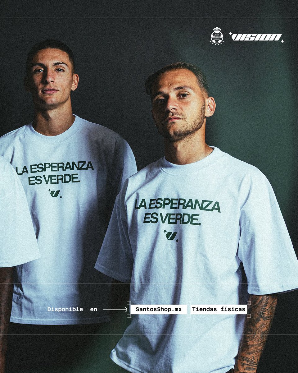 ClubSantos's tweet photo. Únete al espíritu inquebrantable de los Guerreros. 🇳🇬💪

Tenemos nueva playera en colaboración con Vision Culture. ⚔️

Adquiere la tuya hoy a partir de las 7:00 PM en @santosshop Estadio Corona. 📍🏟️

La esperanza es Verde. 🇳🇬 https://t.co/8WQfdDVSGV