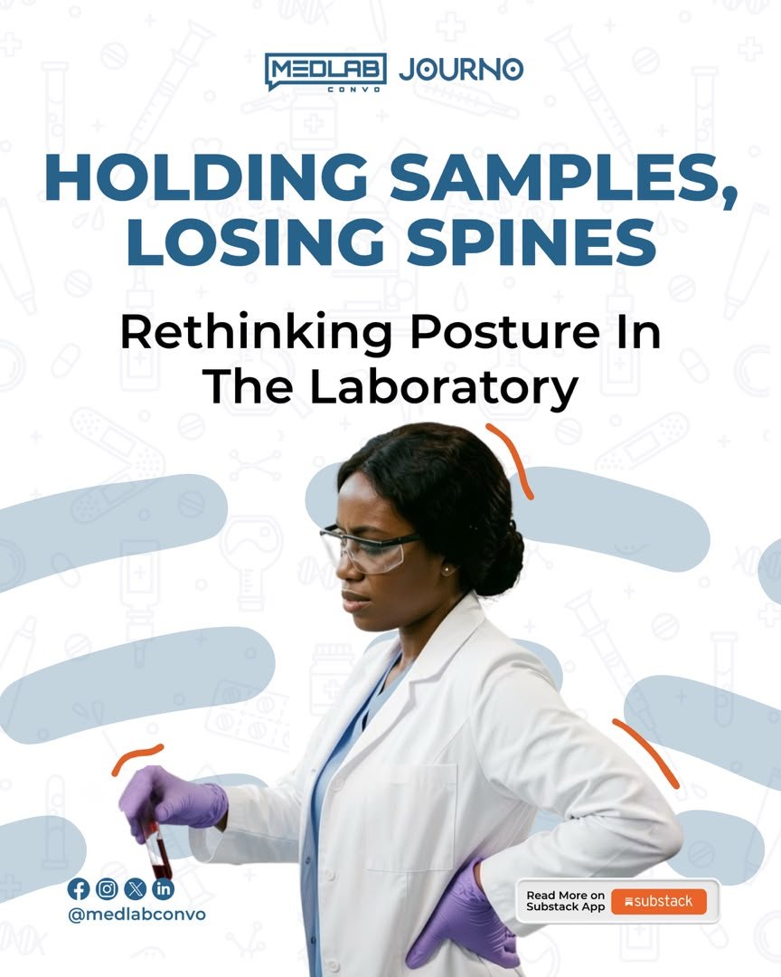 Medlabconvo's tweet photo. If you are reading this as a MLS or student, chances are that your back currently aches and your facility only has stools.

This latest Journo explores the impact on our backs and solutions so we don't lose our backs as we save lives here:
 https://t.co/t9aWohTEHL
#LetsTalkMedLab https://t.co/VF7w6bNyeJ
