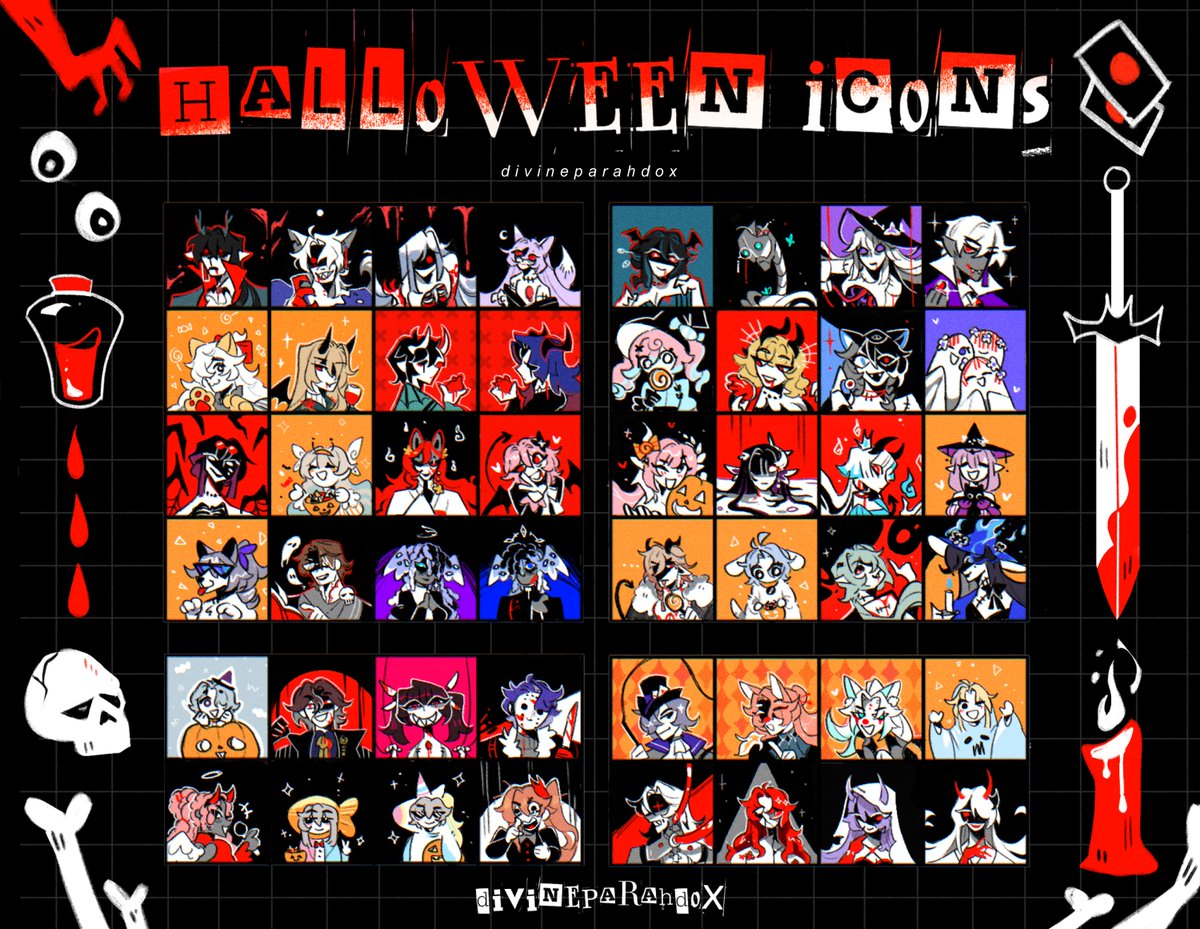 DivineParahdox's tweet photo. Halloween HSR icons for you and your friends!
If I have time, I may try to make a Planarcadia version.

╰┈➤ #HonkaiStarRail #HSRFanart 🎃👻 https://t.co/MQjiO8ZJun