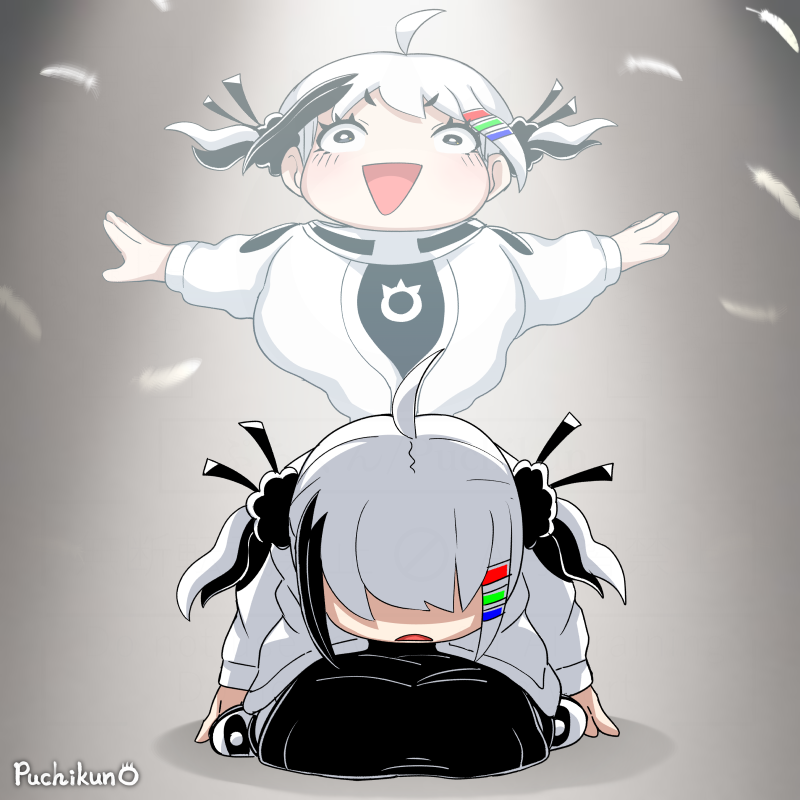 Monochi_World's tweet photo. Ohamonochi☀️ 
"I can see a bright light~~~!"
 #MonochiProject https://t.co/yTIayZoG8A