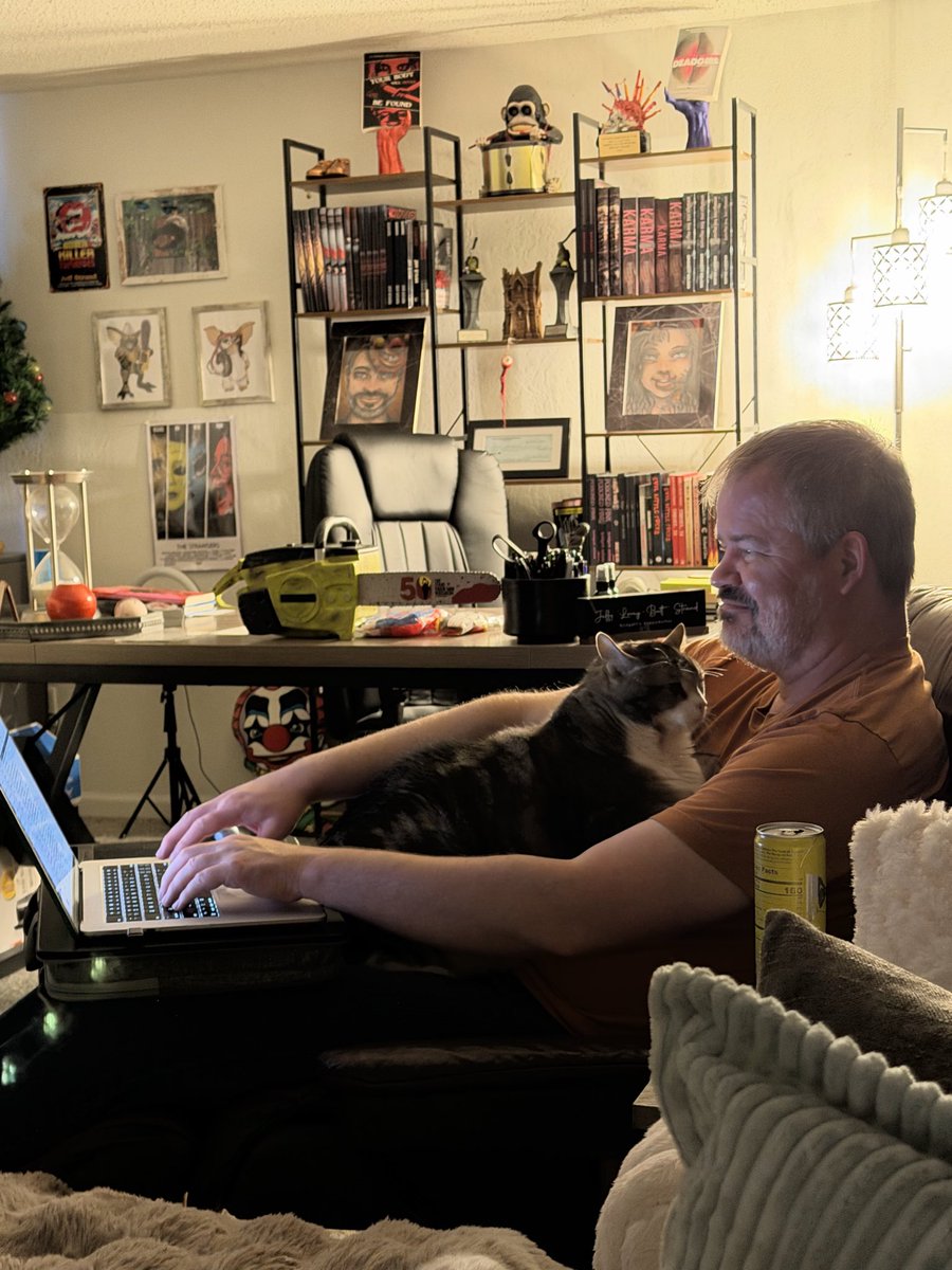JeffStrand's tweet photo. Sometimes it’s difficult to get writing done. https://t.co/jT4wCtHHz4
