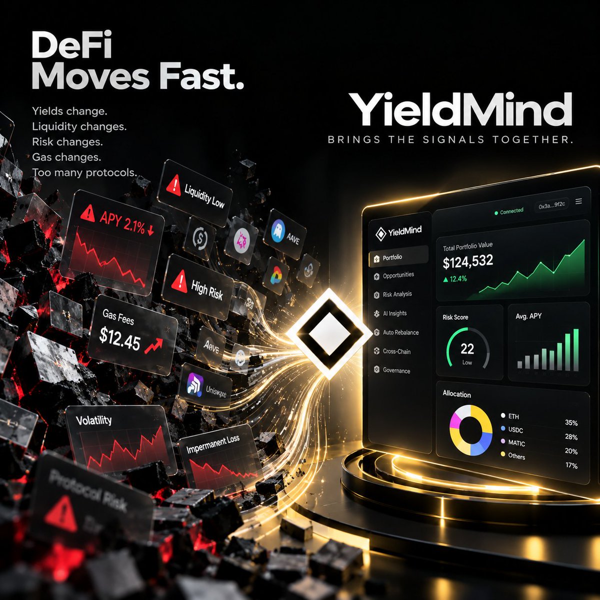 YieldMindtg1f's tweet photo. DeFi moves fast.

Yields change.
Liquidity changes.
Risk changes.
Gas changes.

Manually tracking everything is difficult.

YieldMind brings the signals together. https://t.co/AObWyorXPh