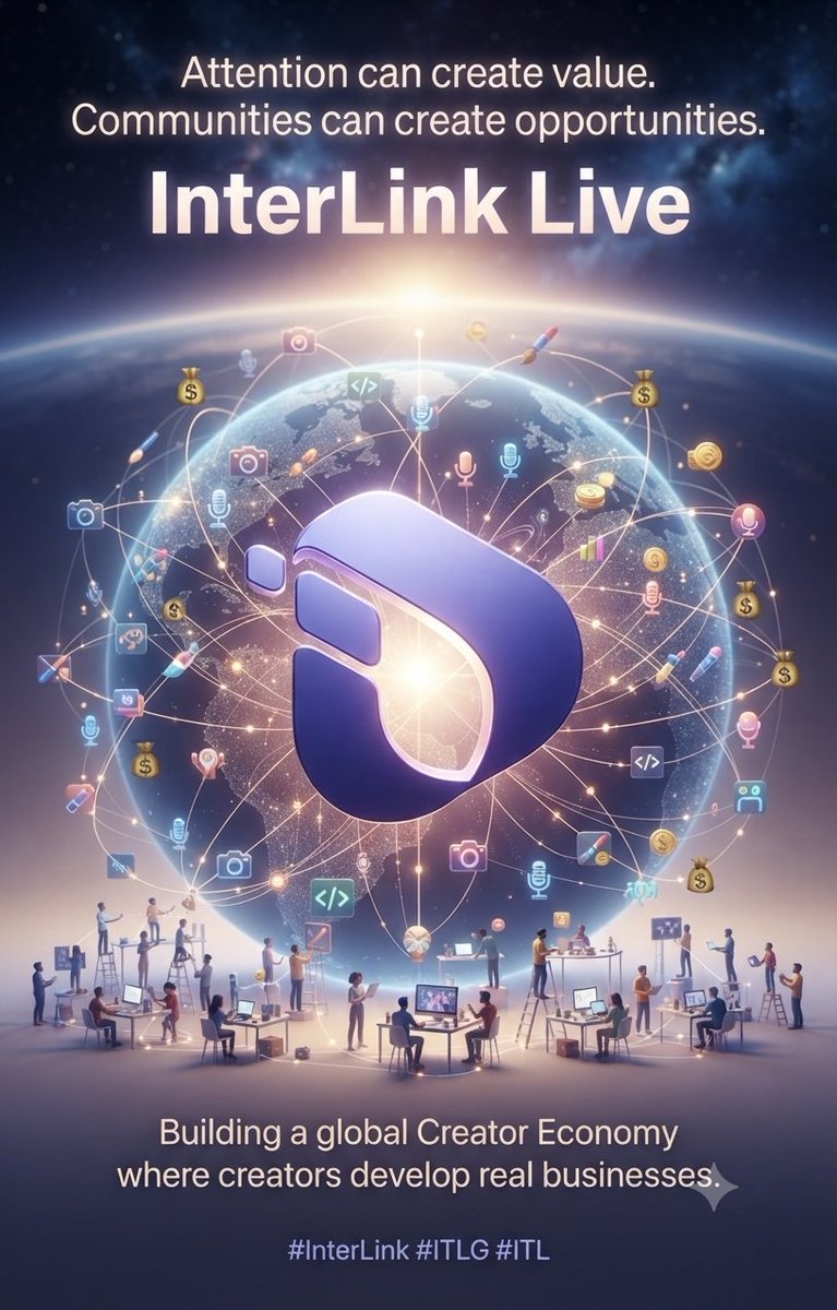 MuhammadBa70662's tweet photo. 💰 Attention can create value. Communities can create opportunities. InterLink Live is building toward a global Creator Economy where creators can develop real businesses around their communities.
#InterLink #ITLG #ITL https://t.co/z7mvqphqaI