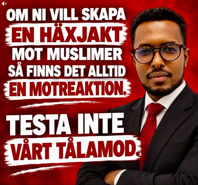 DABoooomB's tweet photo. Precis så här fungerar islam, och många muslimer får de inte som de vill, då ska människor dö. Den här killen är ett praktexempel på att han ska ut ur landet, eftersom han hotar Sverige...🇸🇪 https://t.co/26KTvGAZnc