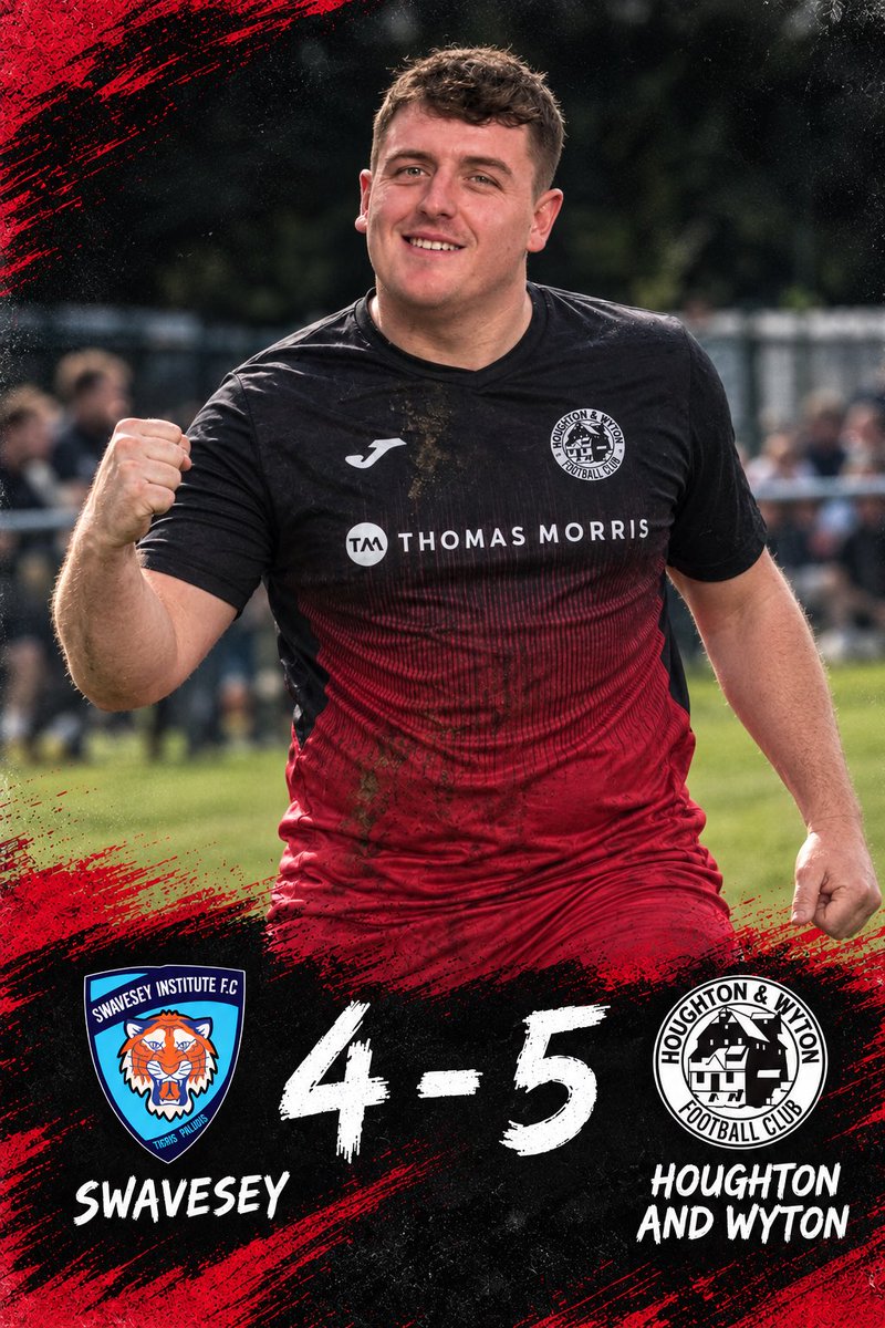 houghtonwytonfc's tweet photo. A hard fought victory despite being nowhere near our best. 

A brace from @Leon_Tennant, @Lloyd_Schwier, Jaku and Blackers with our goals.

#hwfc🔴⚫️
@GCL_UK24 https://t.co/f75bCDx8KR