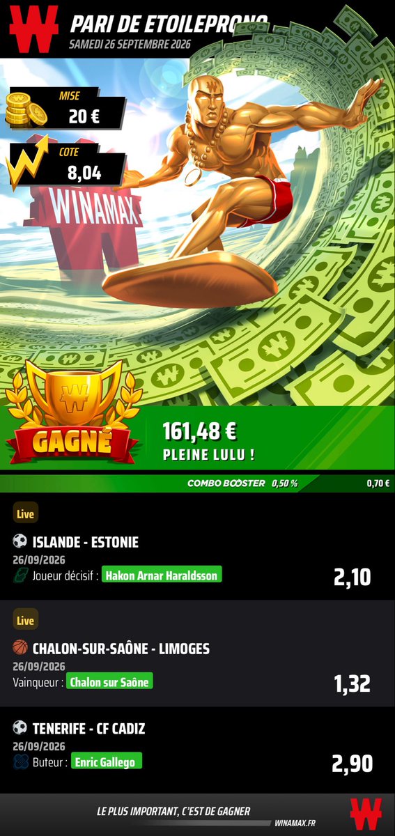 ETOILE_PRONO's tweet photo. 🚨 CARNAGE DANS LE VIP !! 

🫡 Et Ouiiii c’est le retour des 3 potos !! 

✅ Quel journée incroyable et c’est que le début de journée les amis ! 

💙 Ont vous attend les amis c’est maintenant que vous montez dans le train ! C’est fort c’est fort #TeamParieur #Parieur 🫡 https://t.co/J4QXeGMt27