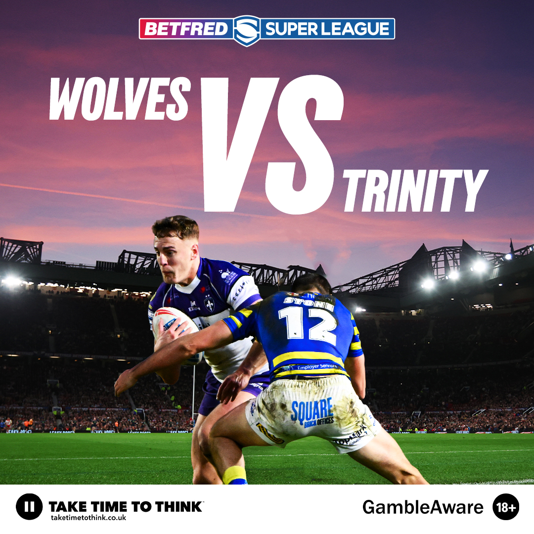 Betfred's tweet photo. 🔥 | Next Saturday. Grand Final. A new name on the trophy.

@WarringtonRLFC vs @WTrinityRL

Time to make dreams come true at the Theatre of Dreams.

@SuperLeague https://t.co/Hta8ksvOqe