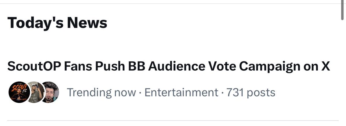 ScoutOP_VenOm's tweet photo. We are in news feed 

BB20 BIASED AGAINST SCOUT
BB STOP TARGETING SCOUT
BB AUDIENCE MANGE SCOUT OP https://t.co/PHaZwzqe0w