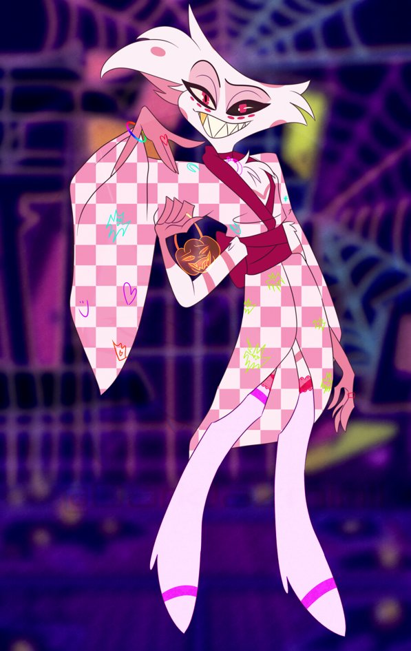 DarkJazmin11's tweet photo. Neon Yōkai.
The Collection is officially finished! I've put so much love into these designs.The characters are ready for spooky season. Which look is your absolute favorite? Full character version breakdowns and details in the replies. #HazbinHotel #Alastor #Charlie #AngelDust https://t.co/5PLcL99sfp