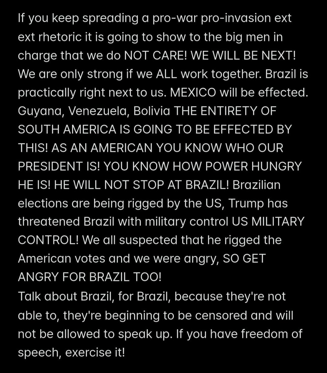 satuniversumi's tweet photo. Right I didn't make this account to get political, but seeing as me living and breathing is political hi! FIGHT FOR BRAZIL! FIGHT FOR YOUR FELLOW MAN! https://t.co/PY813FXUYp