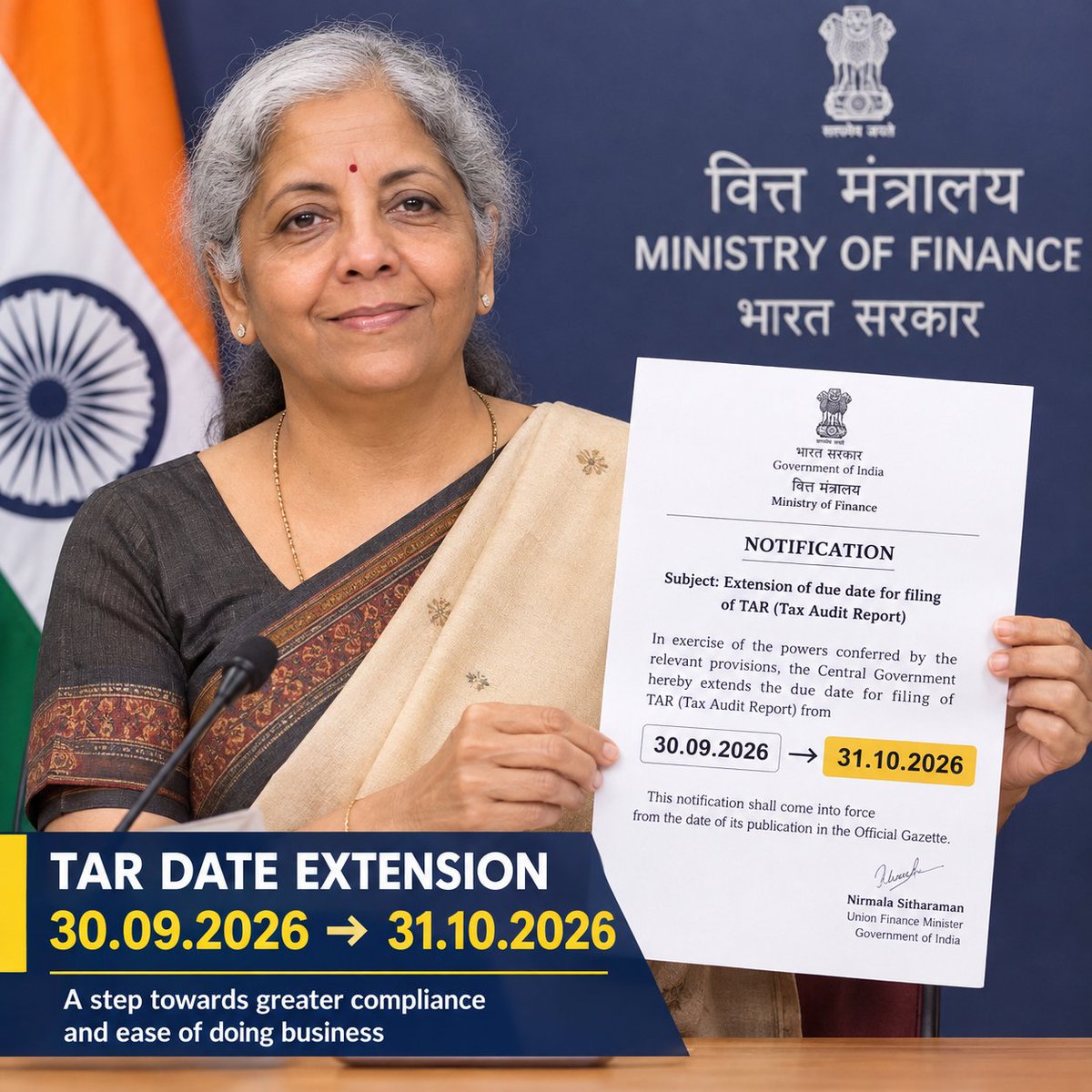 jitendrasinghvi's tweet photo. Extended 🎉
#ExtendTaxAuditDueDate https://t.co/stXCeu8mv8