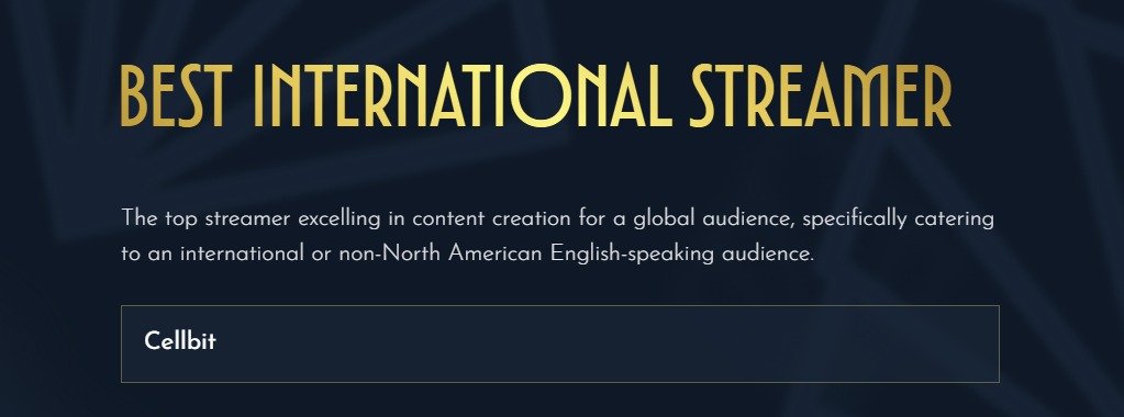 RapazeadaAwards's tweet photo. ⚠️ As nominações para o Streamer Awards se encerram dentro de uma semana!
 Não se esqueçam de nomear o cellbit nas categorias que encaixam com seu conteúdo, principalmente na Best International Streamer 🩵 https://t.co/wlzkzyUJxe