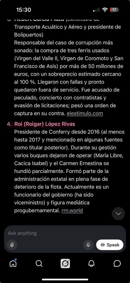 Hirezvi2's tweet photo. @RoiLopezRivas @Maurosex66 @grok Yo le respondo lo que dice Grok https://t.co/eHdIHmMSsH