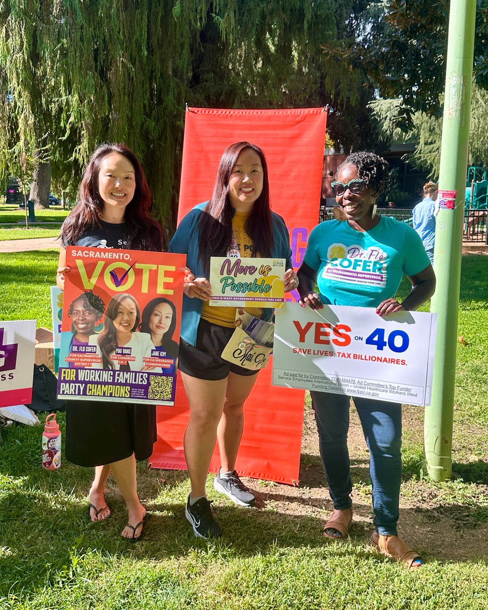 Flo4Sacramento's tweet photo. What a great group of volunteers who came out today to canvass for three Working Families Party endorsed candidates! We were so happy to have Jane Kim join us for this Hustle & Flo. Let's win this in November!
#MoreIsPossible #FloForSac #SacramentoCounty #OurTimeMaiTime https://t.co/IUEBMRidMh