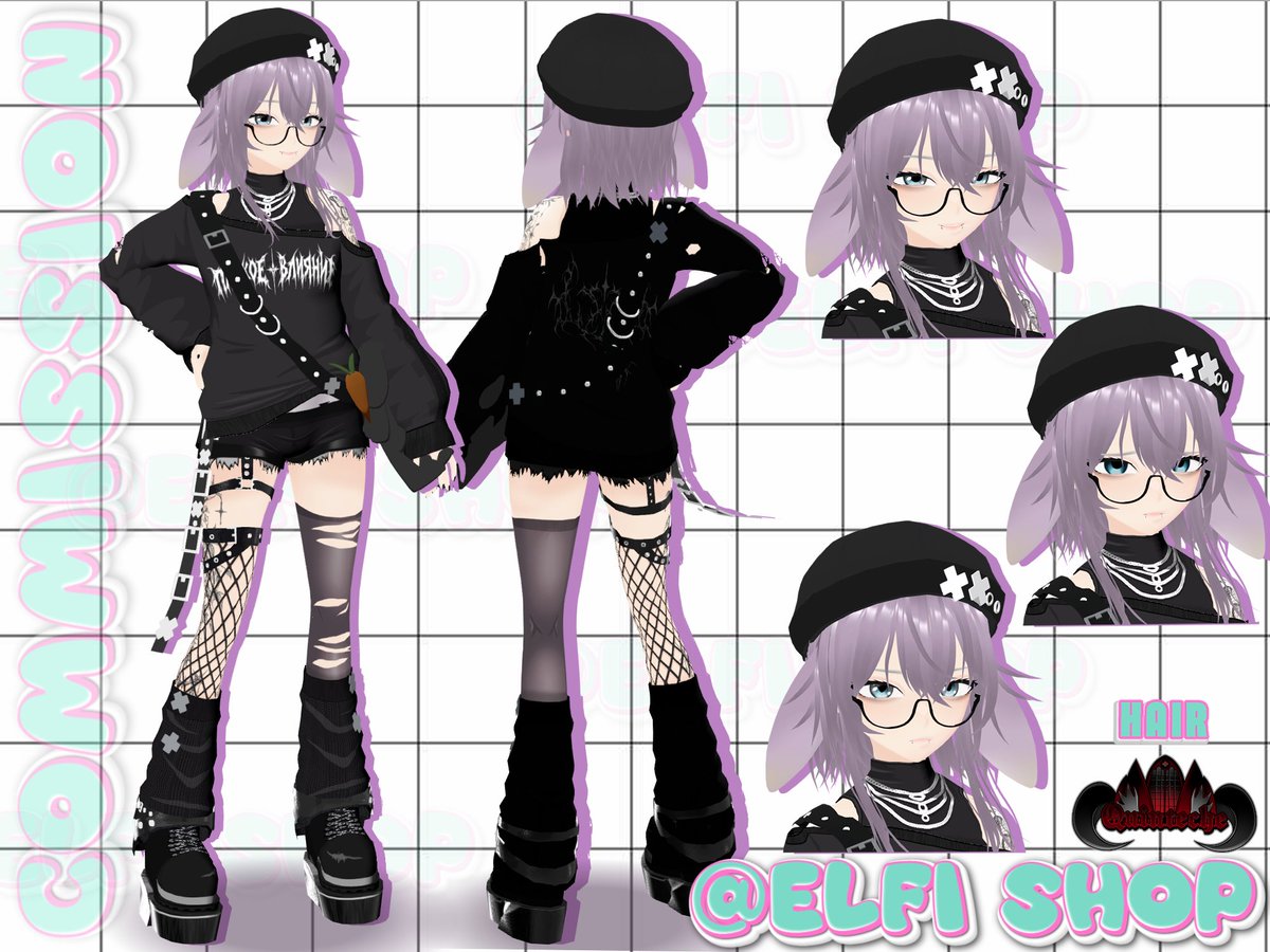 chigucci_elfi's tweet photo. Gorgeous emo girl. I adore this style, so it was a pleasure to create her. I used three programs: Vroid, Blender, and Unity. Commision are open!
#commission #blender3d #vroid https://t.co/EleDItMozy