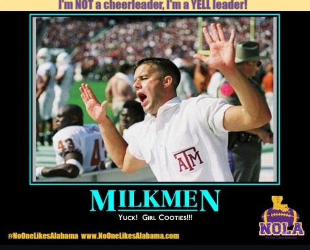 AlabamaNo's tweet photo. #AggieHateWeek continues...
Did you know that Aggies don't cheer - they yell?
These spirit animals are actually elected. Crazy!!

#NoOneLikesAlabama #TexasAMvsLSU #TexasAMHateWeek

#GeauxTigers

Great Tees &amp; More! 
https://t.co/ZzdgO7780W 
@AlabamaNo https://t.co/xQZ19dtIOK