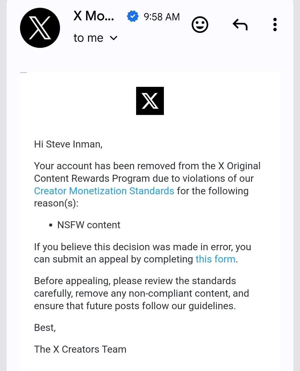 SteveInmanClips's tweet photo. Thank you for this beautiful letter Karen. Now kindly go fuck yourself. 😂 https://t.co/rJRoq0Tvth