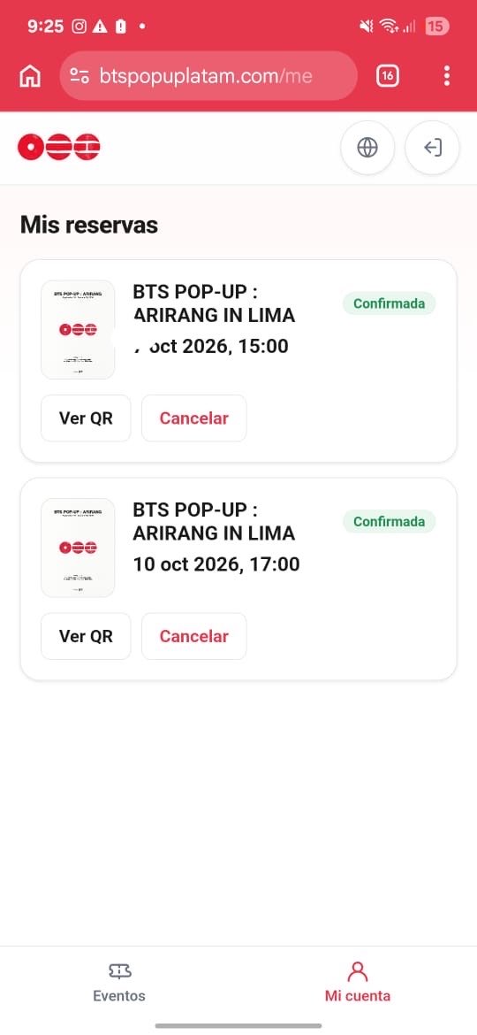 Simone4rq3's tweet photo. Armys tengo para el 10 y 12 a la 1pm
Lo intercambio por el día 7 a las 3 o 2 pm
Odia  8 en la tarde plisssss
#popuplima #bts #lima #ARMYs https://t.co/n3dBUGdFj6