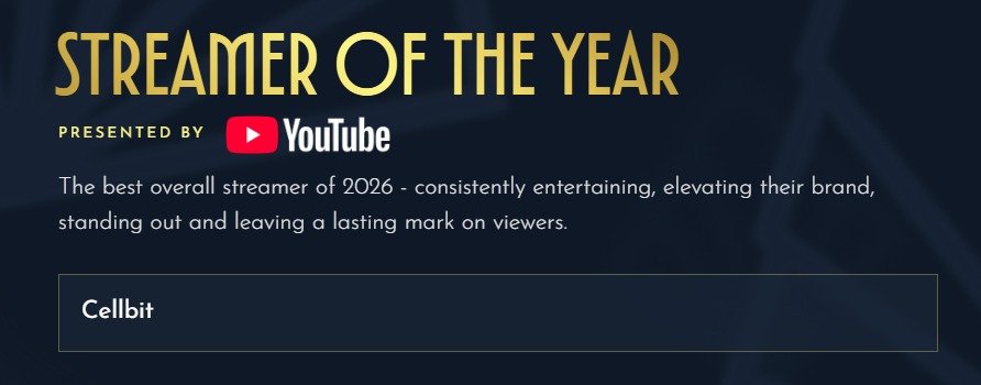 RapazeadaAwards's tweet photo. ⚠️ As nominações para o Streamer Awards se encerram dentro de uma semana!
 Não se esqueçam de nomear o cellbit nas categorias que encaixam com seu conteúdo, principalmente na Best International Streamer 🩵 https://t.co/wlzkzyUJxe