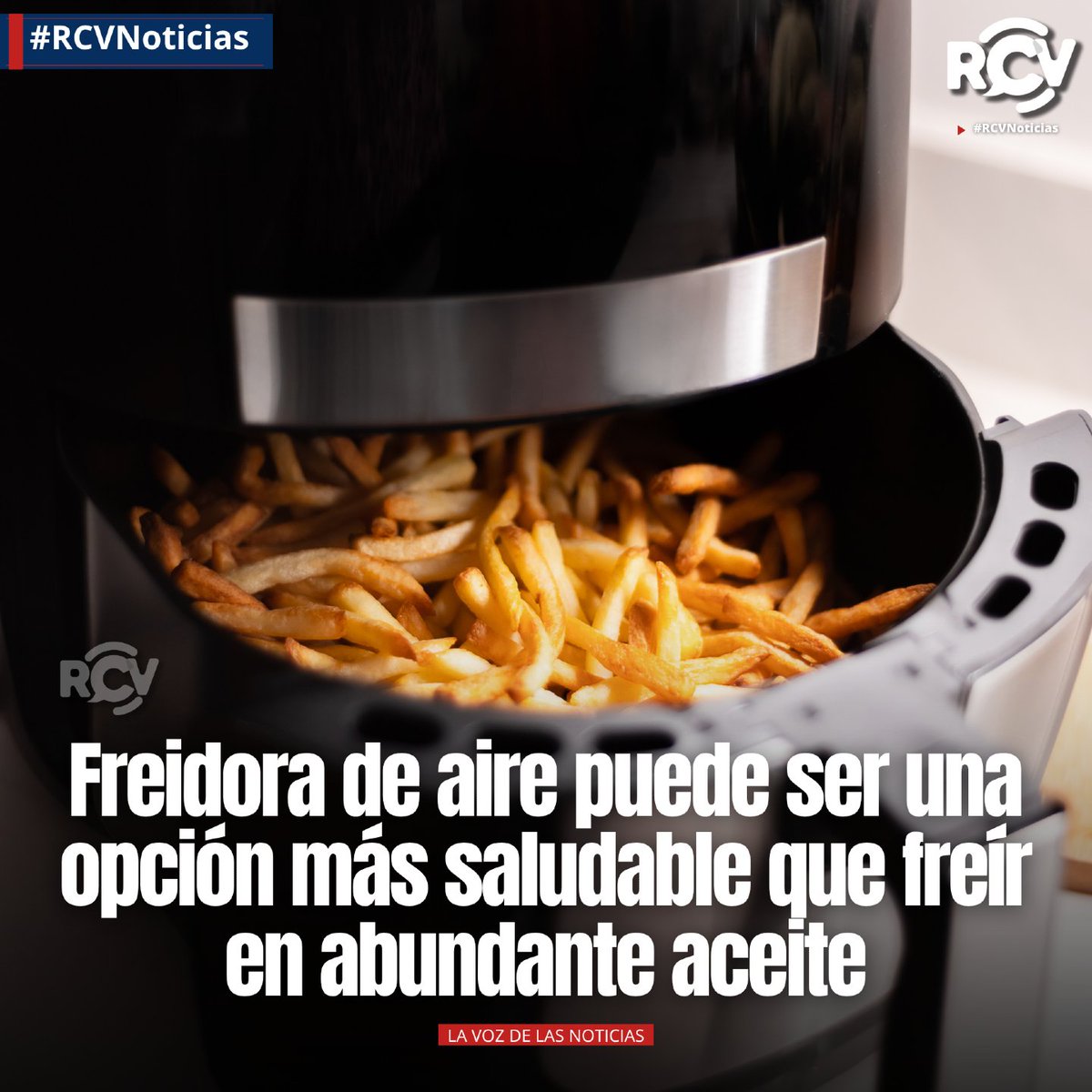 RCVHonduras's tweet photo. 🍟 Las freidoras de aire funcionan como pequeños hornos de convección que hacen circular aire caliente alrededor de los alimentos, permitiendo obtener preparaciones doradas y crujientes con poco aceite.

De acuerdo con la British Heart Foundation, este método puede resultar más favorable que freír en abundante aceite, aunque el beneficio nutricional depende también del alimento elegido, la cantidad de grasa añadida y la forma de preparación.

#RCVNoticias #Salud #FreidoraDeAire #Alimentación #Nutrición