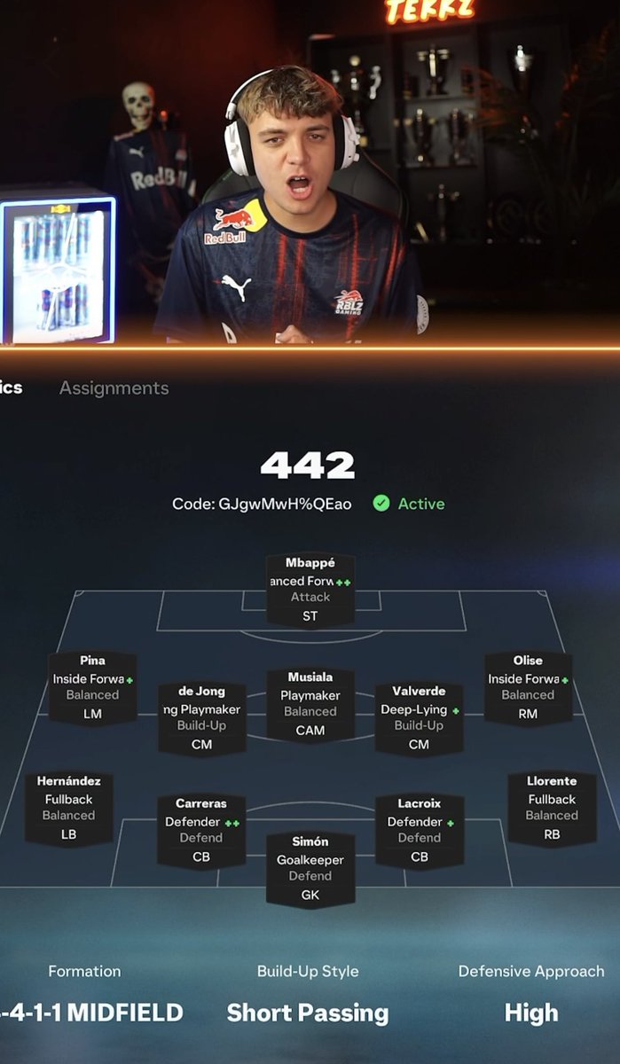 XxiLEGENDixX2's tweet photo. 🚨 تكتيك المحترف @Tekkz رهييبة عن تجربة
احفظ التغريدة وجرب التكتيك وقولي رايك 👌🔥

 يُستخدم في سلم تصنيف FC Pro ⬇️🤯

✅ يفتحلك تمريرات قصيرة / يعطيك عمق كبير
✅ 2 cm يعطونك وسط قوي هجوميا ودفاعيا
✅ صانع ألعاب مركزي CAM الزيادة الهجومية

الرمز: GJgwMwH%QEao

#FC27 #EAFC27 https://t.co/Yj73vJYss5
