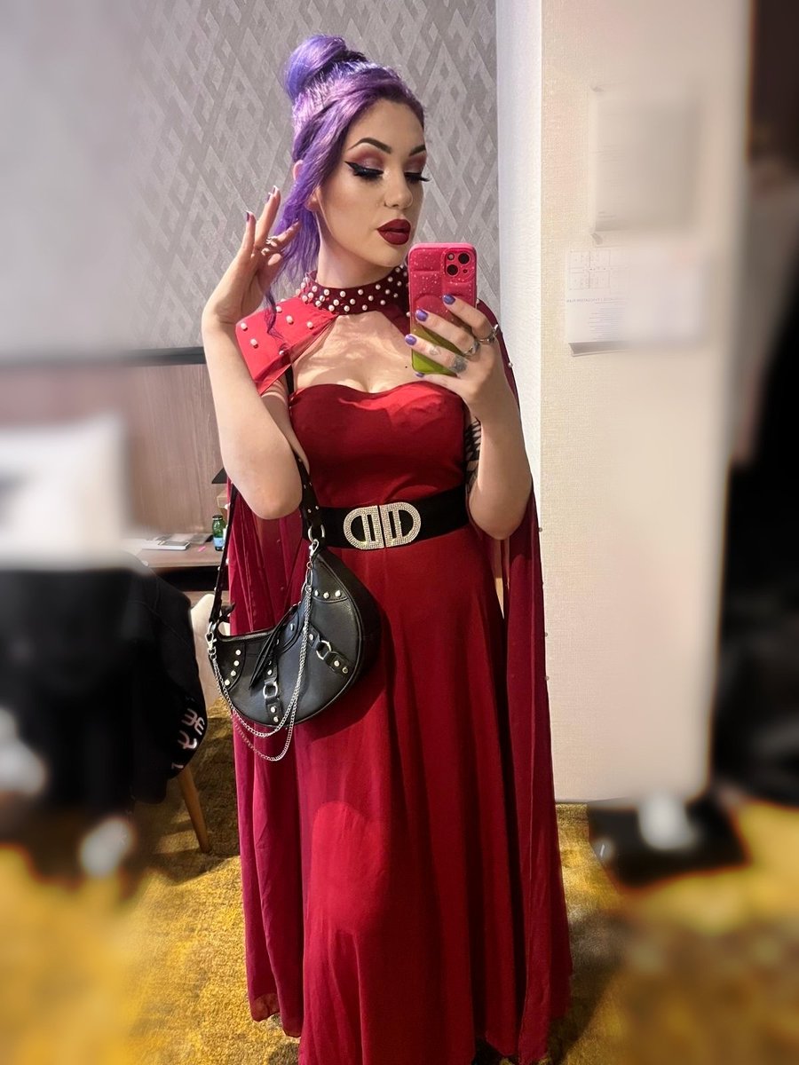 theelusivemoon's tweet photo. Summer of 2026 had me stuck in post op and/or surgeries prep, and I visited only 3 events - 1 birthday and 2 weddings. This is the look from wedding no.2 💝 Would you wear this fit? 😎 #gothmodel #ootd #reddress #weddingevent https://t.co/ToCdFUEut6