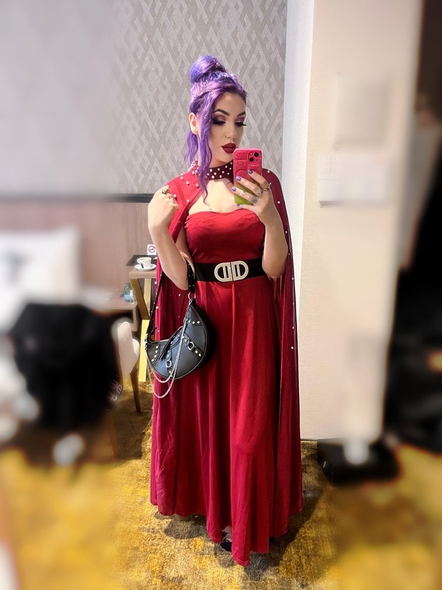 theelusivemoon's tweet photo. Summer of 2026 had me stuck in post op and/or surgeries prep, and I visited only 3 events - 1 birthday and 2 weddings. This is the look from wedding no.2 💝 Would you wear this fit? 😎 #gothmodel #ootd #reddress #weddingevent https://t.co/ToCdFUEut6